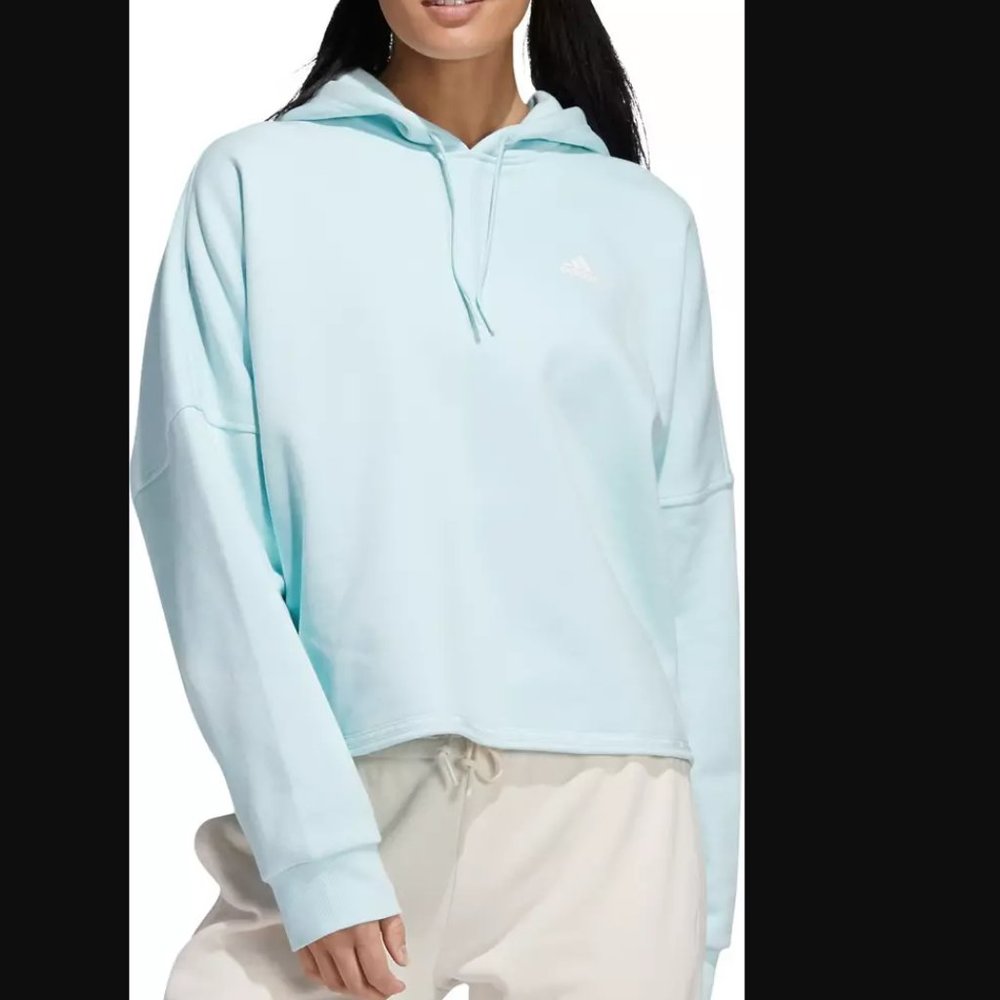 NWT adidas Women's French Terry Cropped Hoodie S